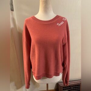 Texas Tech Cropped Long Sleeve Sweater Sweatshirt